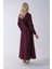 Bordo Fermuar Kapamalı Ceket Üzeri Desenli Etekli Takım 4577259.04 5