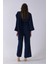 Lacivert Şal Yaka Üzeri Broş Detaylı Pantolonlu Takım 4592270.02 6