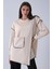 Taş Önü Kanguru Cep Detaylı Çizgi Dikişli Bisiklet Yaka Tunik 940170263.50 4