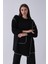 Siyah Önü Kanguru Cep Detaylı Çizgi Dikişli Bisiklet Yaka Tunik 940170263.01 3