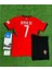 Portekiz 2024-25 Yeni Sezon Cristiano Ronaldo Iç Saha Çocuk Forması 4'lü Set (Krmz) 2