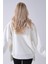 Ekru Şal Aksesuarlı Bisiklet Yaka Triko Kazak 46892633.147 7