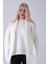 Ekru Şal Aksesuarlı Bisiklet Yaka Triko Kazak 46892633.147 8