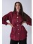 Bordo Gömlek Yaka Düğme Kapamalı Bel Bağlamalı Tunik 4595331.04 2