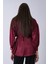 Bordo Gömlek Yaka Düğme Kapamalı Bel Bağlamalı Tunik 4595331.04 5