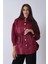 Bordo Gömlek Yaka Düğme Kapamalı Bel Bağlamalı Tunik 4595331.04 6