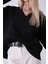 Siyah V Yaka Beli Lastikli Triko Kazak 46892623.01 8
