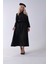 Siyah Ceket Cep Görünüm Detaylı Düğme Kapamalı Etekli Takım 5303168.01 2
