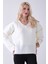 Ekru V Yaka Beli Lastikli Triko Kazak 46892623.147 3