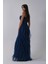 Koyu Indigo Transparan Taşlı Eteği Fırfırlı Abiye 9705034.457 3