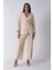 Krem Çift Cep Yandan Bağlamalı Ceket Pantolonlu Takım 4592259.19 3