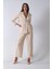 Krem Çift Cep Yandan Bağlamalı Ceket Pantolonlu Takım 4592259.19 5