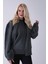 Antrasit Şal Aksesuarlı Bisiklet Yaka Triko Kazak 46892633.315 3