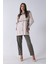 Haki Önü File Detaylı Çift Renk Tunik Pantolonlu Takım 4701409.23 3