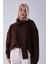 Kahve Şal Aksesuarlı Bisiklet Yaka Triko Kazak 46892633.05 2