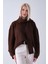 Kahve Şal Aksesuarlı Bisiklet Yaka Triko Kazak 46892633.05 3
