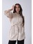 Bej Hakim Yaka Bel Bağlamalı Desenli Tunik 4595333.55 2