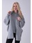 Gri Şal Aksesuarlı Bisiklet Yaka Triko Kazak 46892633.06 4