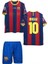 F.c. Barcelona 2010/11 Şampiyonlar Ligi Finali #10 Lionel Messi Çocuk Futbol Forması 3'lü Set 1