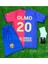 #20 Dani Olmo 2024/25 #barcelona. Iç Saha Parçalı Çocuk Forması 3lü Set 1