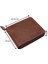 Unisex Kağıt Para ve Bozuk Para Bölmeli Hakiki Eskitme Deri Cüzdan Kartlık - Tiguan Kahve 1