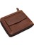 Unisex Kağıt Para ve Bozuk Para Bölmeli Hakiki Eskitme Deri Cüzdan Kartlık - Tiguan Kahve 4