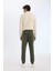 Regular Fit Beli Bağcıklı Lastikli Paça Cepli Basic Düz Kalın Jogger Eşofman ALTI A6470AX24AU 6