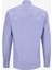 Slim Fit Alttan Britli Yaka Çizgili Koyu Mavi Erkek Gömlek Maydos-Y 307 3