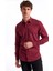 Slim Fit Gömlek Yaka Düz Bordo Erkek Gömlek F5WM-GML 2574 1
