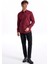 Slim Fit Gömlek Yaka Düz Bordo Erkek Gömlek F5WM-GML 2574 3