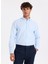 Slim Fit Alttan Britli Yaka Armürlü Açık Mavi Erkek Gömlek Maydos-Y 404 1