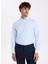 Slim Fit Alttan Britli Yaka Armürlü Açık Mavi Erkek Gömlek Maydos-Y 404 2