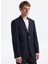 Slim Fit Lacivert Erkek Çizgili Ceket Santorını- 2- Pb 2