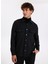 Siyah Erkek Düz Relaxed Gömlek Ceket F5WM-GML 2413 1