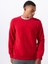 D5WM-SWT3872 Kırmızı Bisiklet Yaka Relaxed Baskılı Erkek Sweatshırt 1