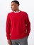 D5WM-SWT3872 Kırmızı Bisiklet Yaka Relaxed Baskılı Erkek Sweatshırt 3