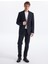 Slim Fit Lacivert Erkek Çizgili Ceket Santorını- 2- Pb 3