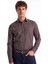Slim Fit Gömlek Yaka Düz Kahve Erkek Gömlek F5WM-GML 2574 1