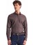 Slim Fit Gömlek Yaka Düz Kahve Erkek Gömlek F5WM-GML 2574 2