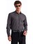 Slim Fit Gömlek Yaka Düz Antrasit Melanj Erkek Gömlek F5WM-GML 2574 1