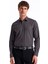 Slim Fit Gömlek Yaka Düz Antrasit Melanj Erkek Gömlek F5WM-GML 2574 3