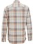 Regular Fit Düğmeli Yaka Ekose Bej - Gri Erkek Gömlek F5WM-GML 2760 3