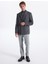 Slim Fit Koyu Gri - Antrasit Erkek Çizgili Ceket Sankruv- P- B 3
