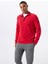 D5WM-SWT3871 Kırmızı Dik Yaka Relaxed Düz Erkek Sweatshırt 1