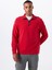 D5WM-SWT3871 Kırmızı Dik Yaka Relaxed Düz Erkek Sweatshırt 2