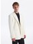 Slim Fit Ekru Erkek Düz Ceket Santorını- Jersey 2