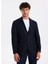 Slim Fit Lacivert Erkek Diyagonal Ceket Leka 1