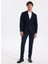 Slim Fit Lacivert Erkek Diyagonal Ceket Leka 2