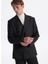Slim Fit Siyah Erkek Çizgili Ceket Sankruv- 2- Pb 3