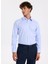 Slim Fit Sumos Yaka Çizgili Açık Mavi Erkek Gömlek F5WM-GML 2582 2